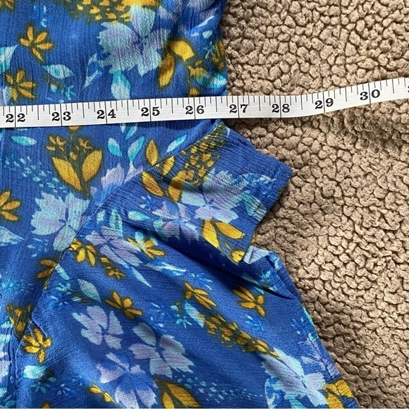 Woman Within Paisley Floral Blue MIDI Shift Summer Pullover Dress, Size: 18/20 - Picture 5 of 9